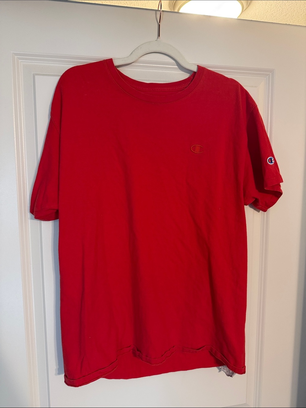 Champion Red Short Sleeve Crewneck T-Shirt